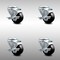Service Caster 3 Inch SS Hard Rubber Wheel Swivel Bolt Hole Caster Set with Brake SCC SCC-SSBH20S314-HRS-TLB-4 - alternate 1